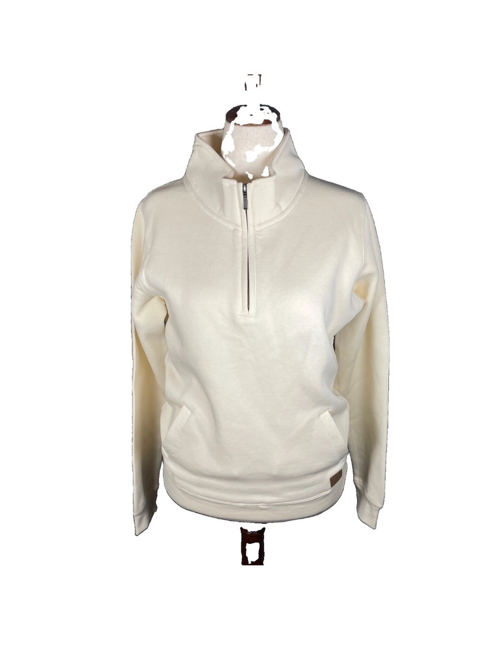 Landway Heritage Fleece 1/4 Zip Pullover Women's Size Large Outdoor New Cream